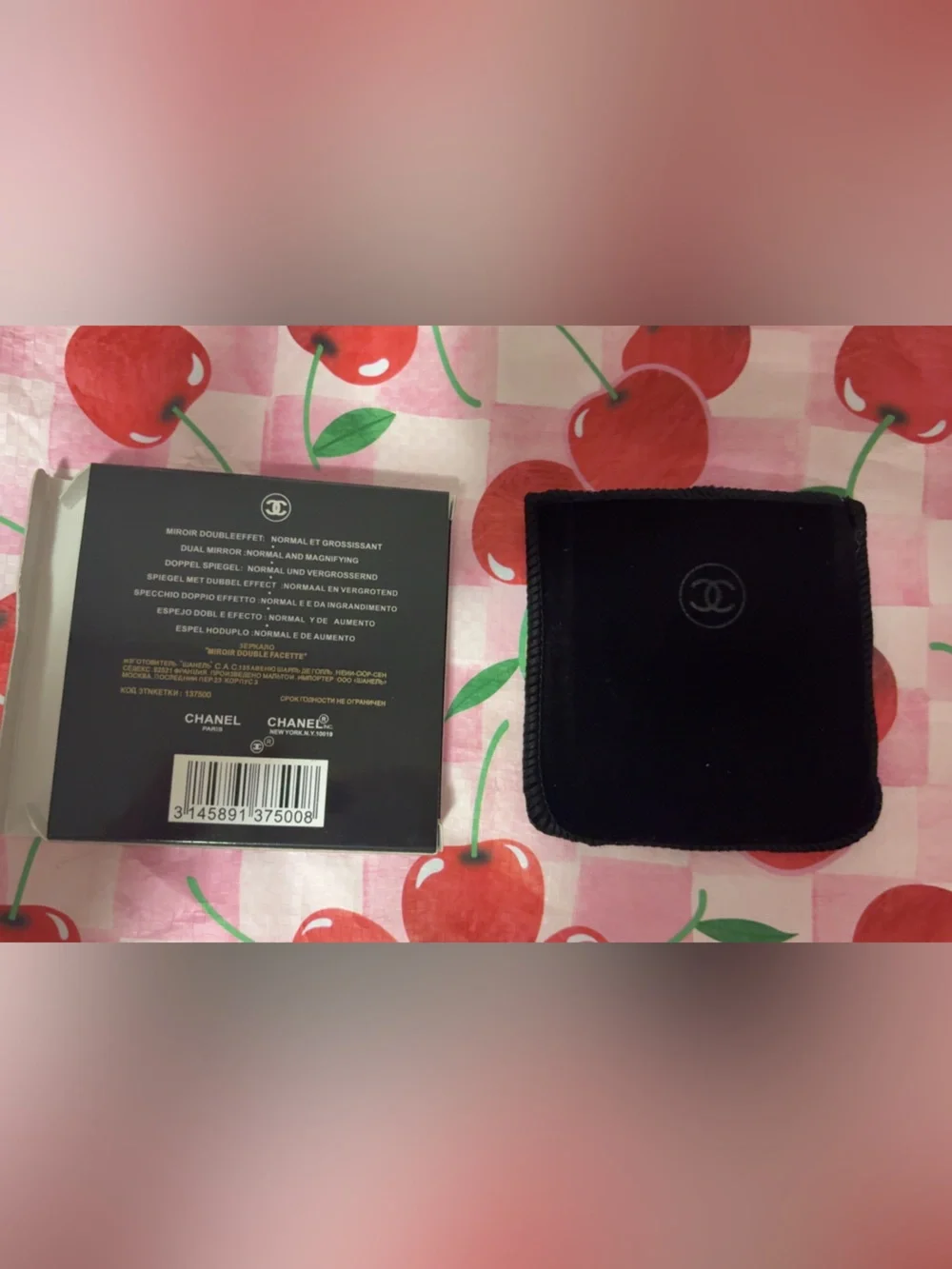🍒 CHANEL Ballerina 111 Brush Set + Miroir Double Facettes Pink 🍒